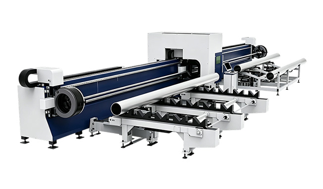 Máy cắt ống laser sợi Zero Tailing 3-Chucks